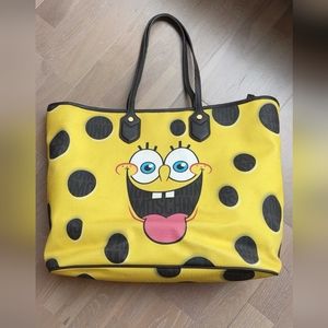 Moschino Bags | Authentic Moschino Spongebob tote Sale | Color: Black/Yellow |